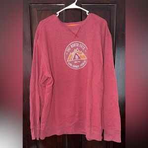 The North Face Burgundy and Orange Sweatshirt
